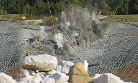 Brillamento mine ad uso civile